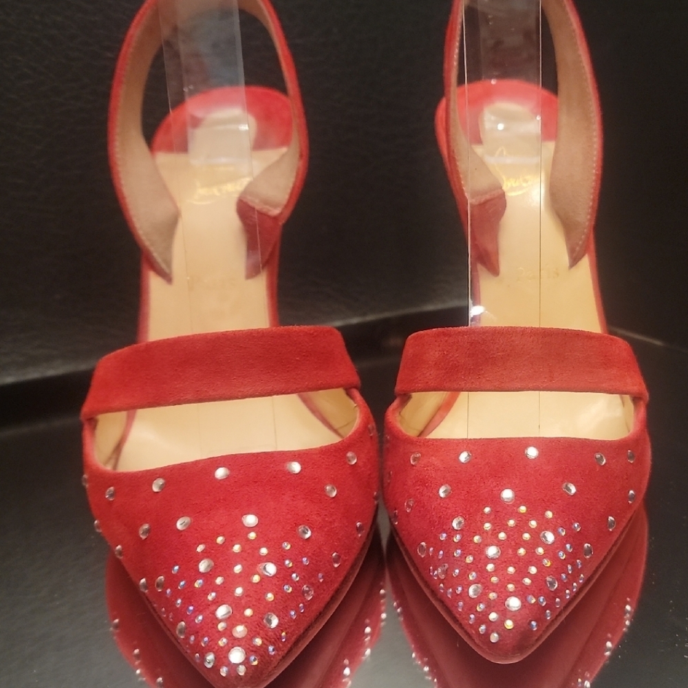 Christian Louboutin Red Crystal Heels